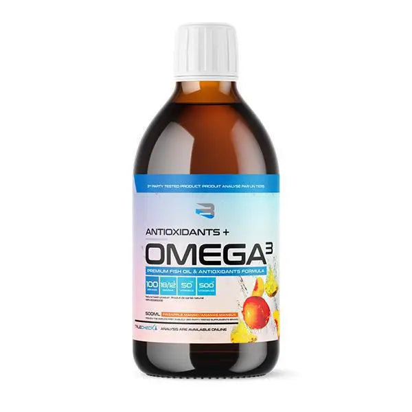 Load image into Gallery viewer, Believe Omega 3 + D3 & E, 500 ML, 100 Servings Pineapple Mango